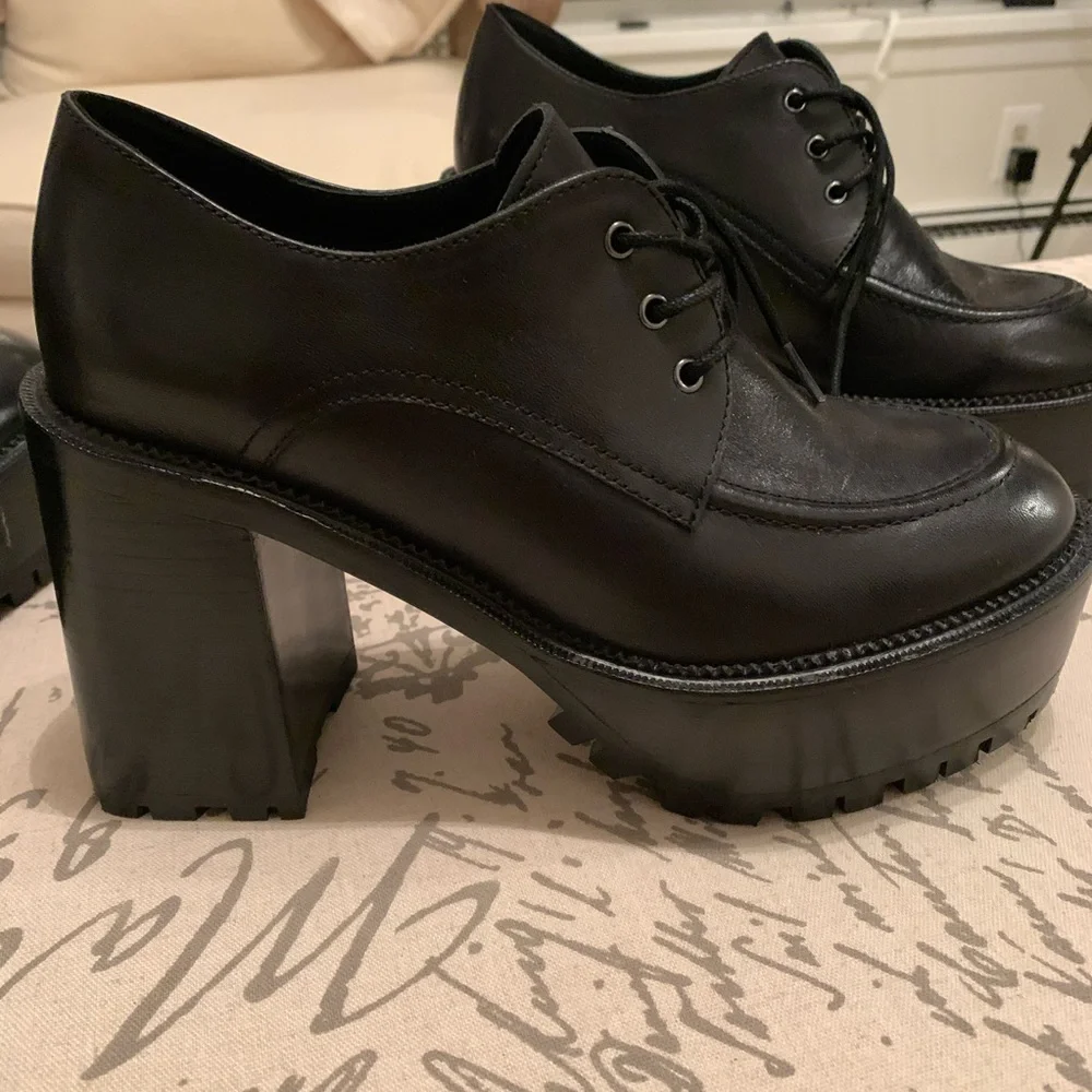 Free People Leather Platform Shoes - Picture 8 of 9